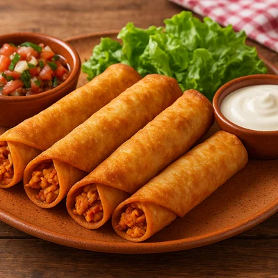 Tacos dorados (knusprig frittierte, gerollte Tacos)
