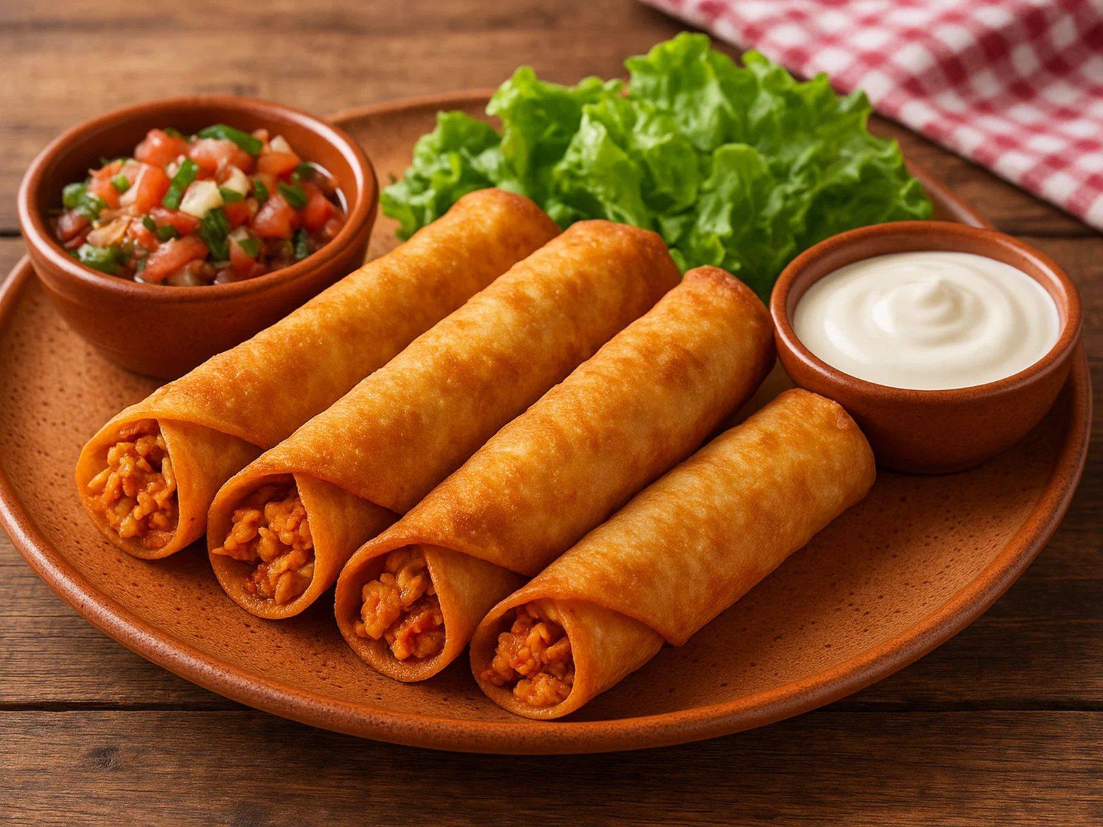 Tacos dorados (knusprig frittierte, gerollte Tacos)