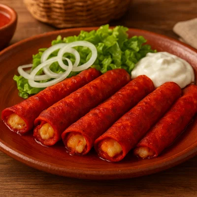 Enchiladas potosinas (rote Käse-Mini-Enchiladas)