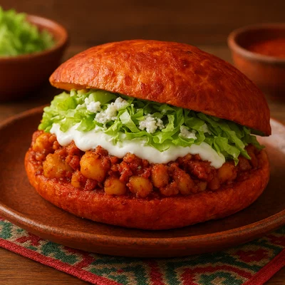 Pambazos – Mexikanische Guajillo-Sandwiches mit Kartoffel-Chorizo-Füllung