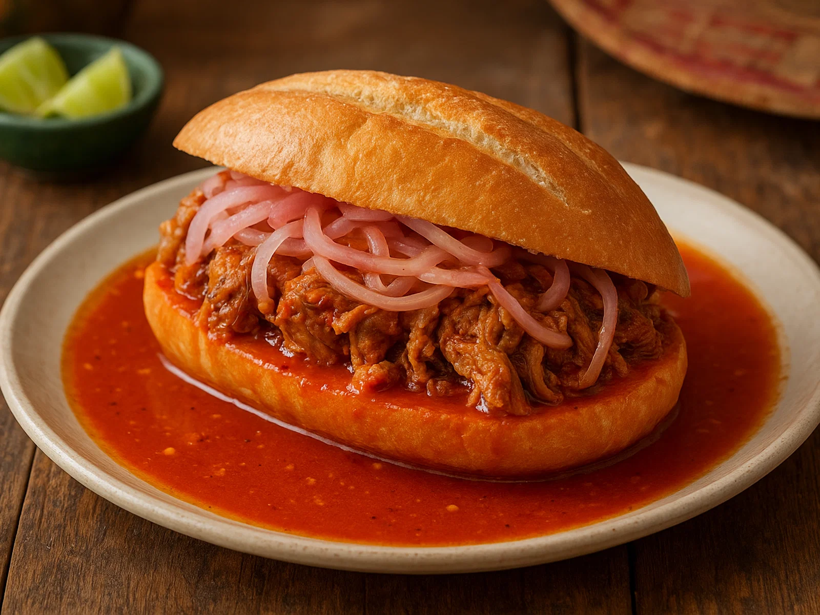 Tortas ahogadas – einge­tauchtes Sandwich aus Guadalajara