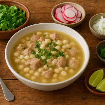 Pozole blanco – mexikanische Hominy-Suppe ohne Chili