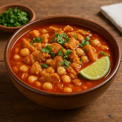 Mexikanische Menudo – Kuttelsuppe in Chilibrühe mit Hominy