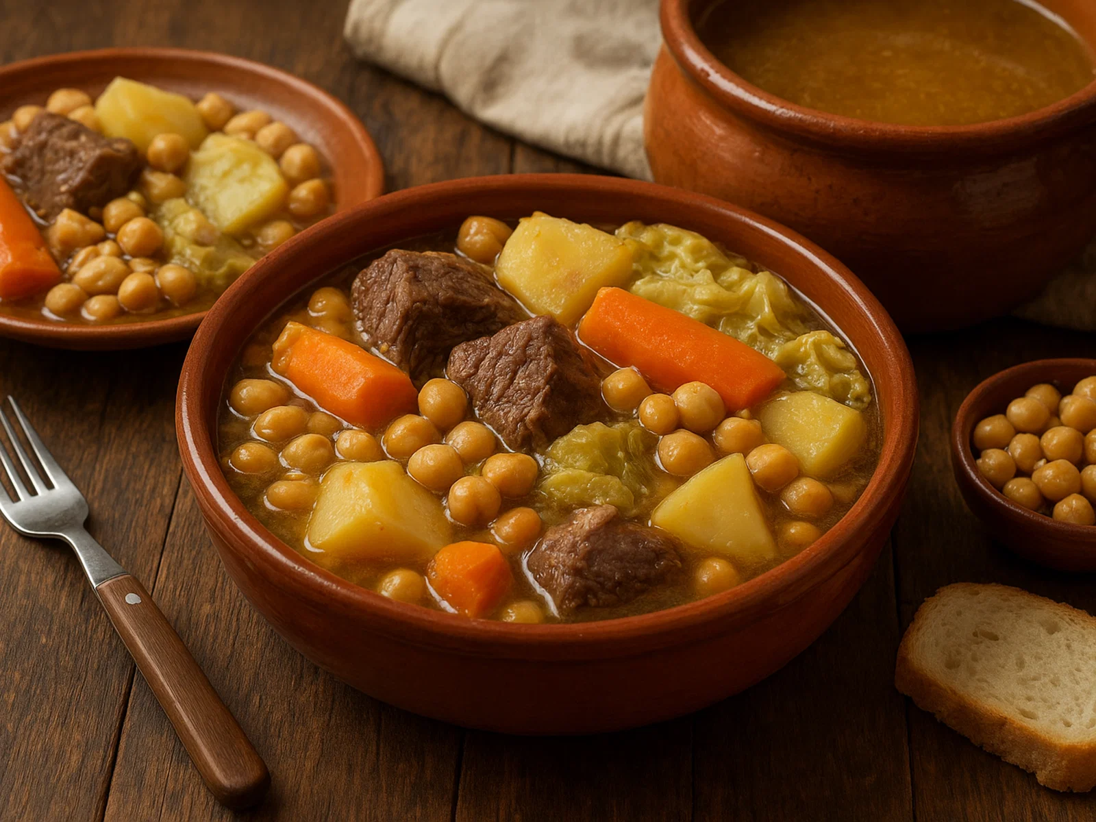 Cocido / Puchero – Spanischer Rindfleischtopf mit Gemüse