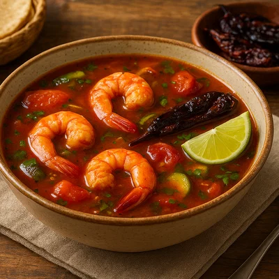Caldo de camarón – würzige mexikanische Garnelensuppe