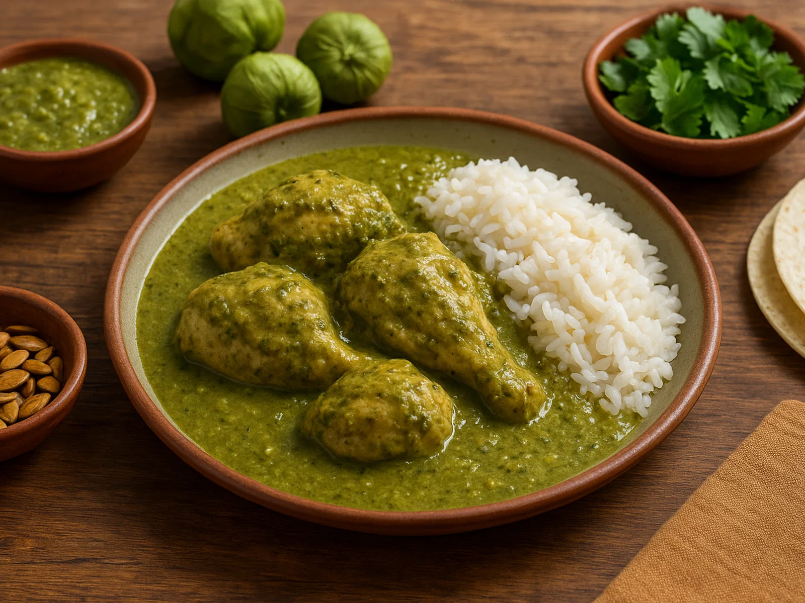 Pipián verde mit Hähnchen