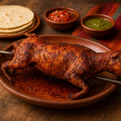 Cabrito al pastor – am Spieß gebratenes Milchzicklein