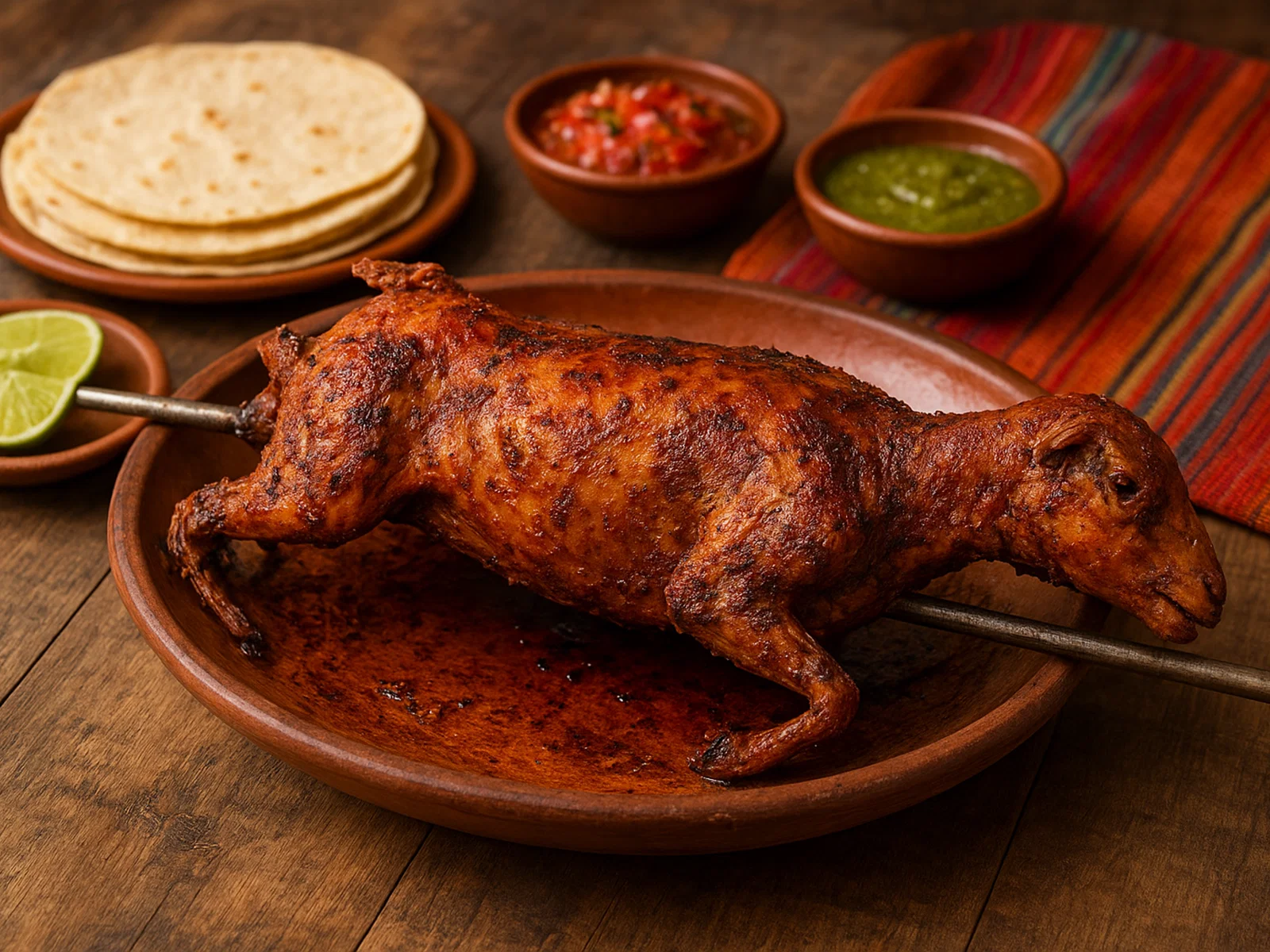 Cabrito al pastor – am Spieß gebratenes Milchzicklein
