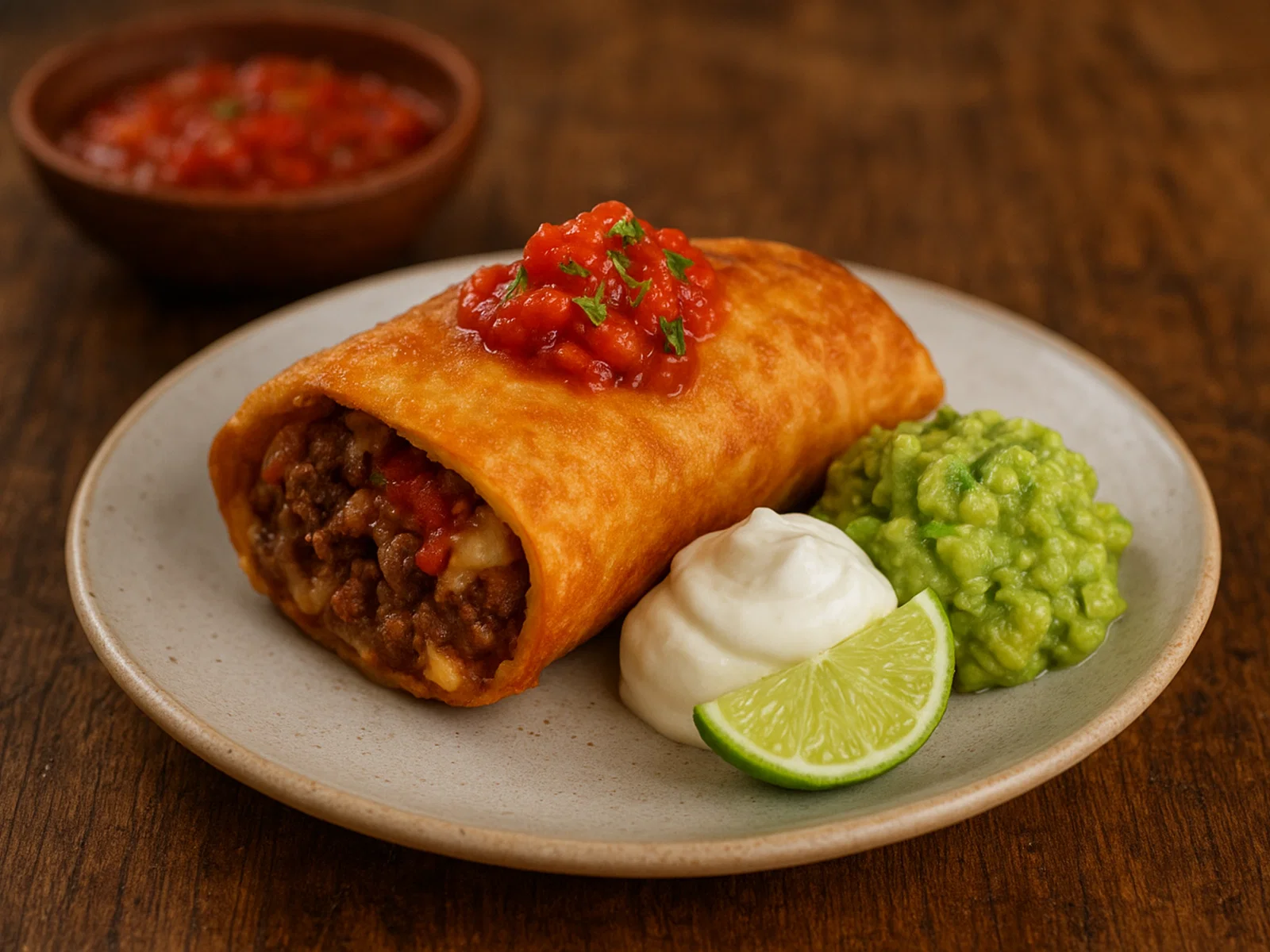 Chimichanga – Frittierter gefüllter Burrito aus Sonora