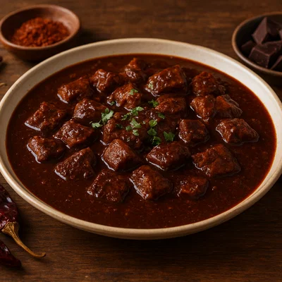 Asado de Bodas – Schweinefleisch in dunkler Chili-Schoko-Soße