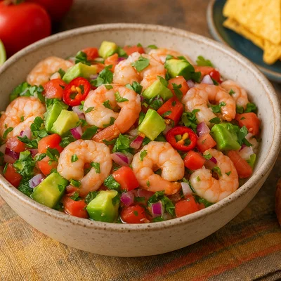 Ceviche de camarón (Garnelen-Ceviche)