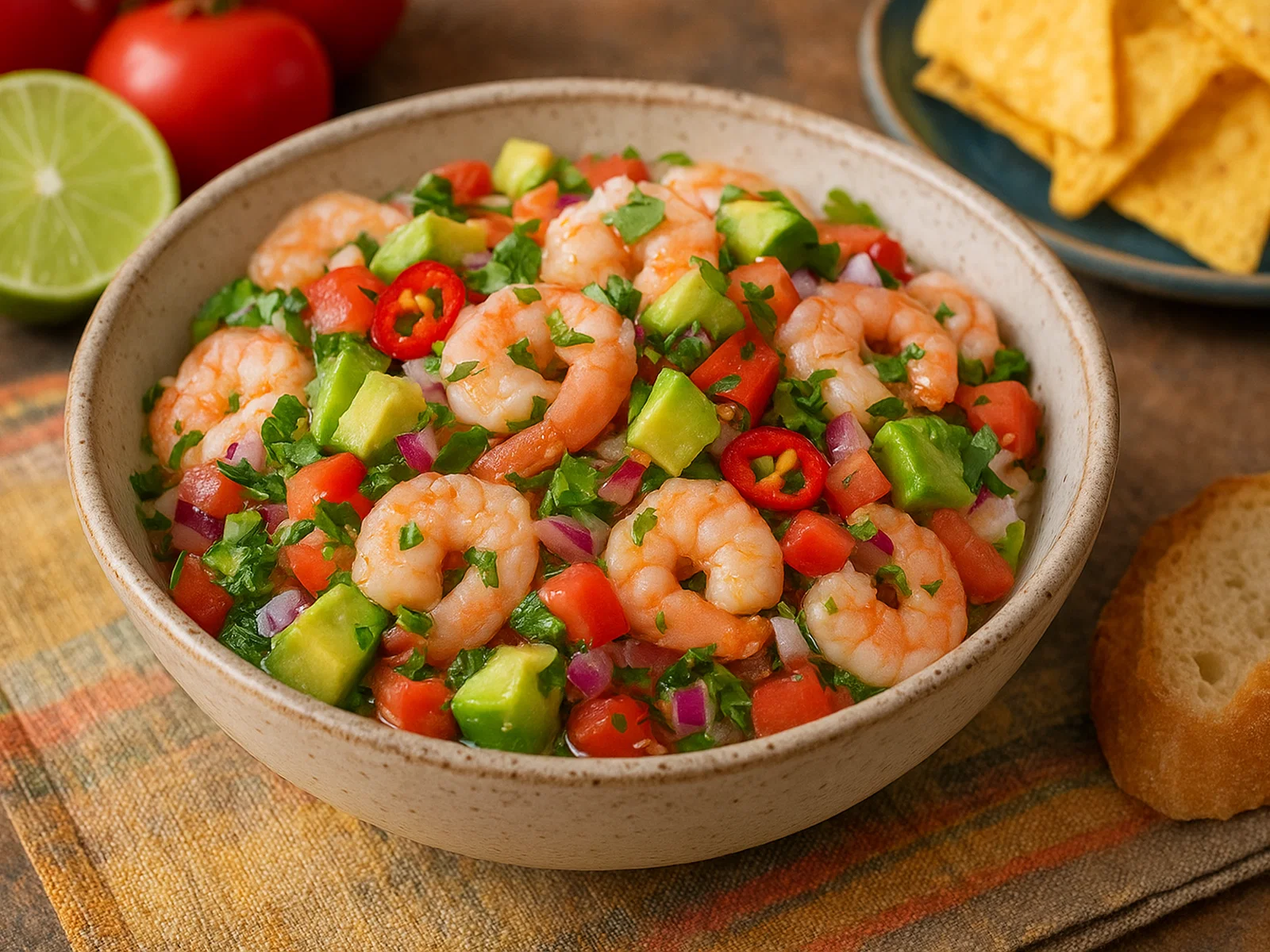 Ceviche de camarón (Garnelen-Ceviche)