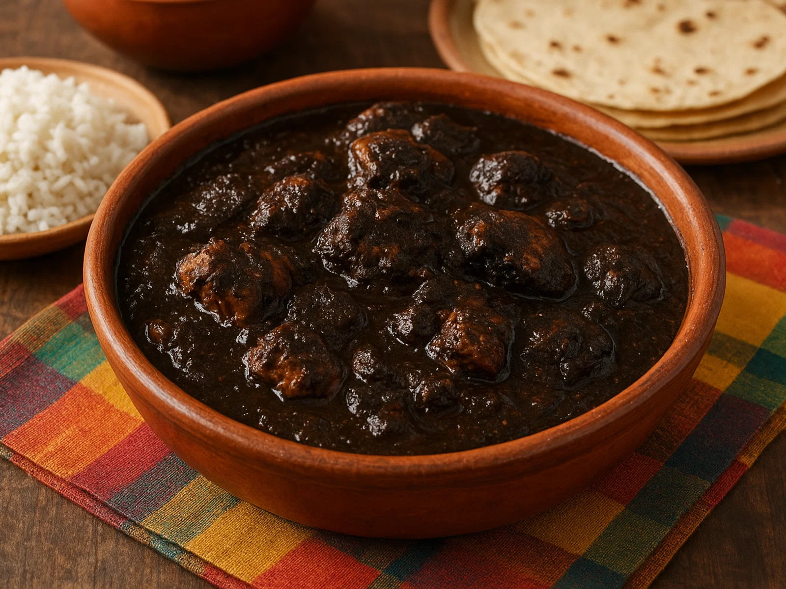 Relleno Negro – Puten-Eintopf in geschwärzter Chilipaste