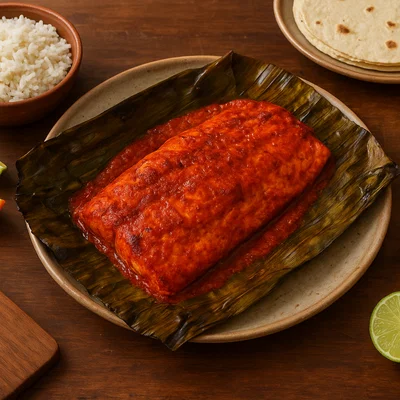 Pescado Tikin Xic – im Bananenblatt gegrillter Achiote-Fisch