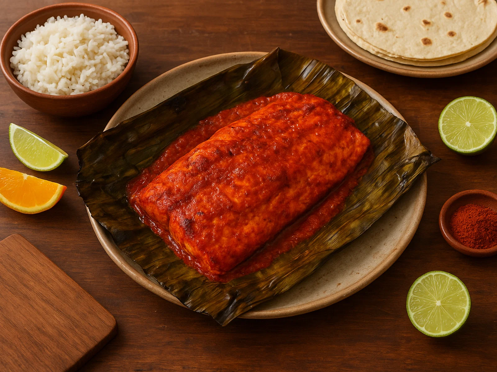 Pescado Tikin Xic – im Bananenblatt gegrillter Achiote-Fisch