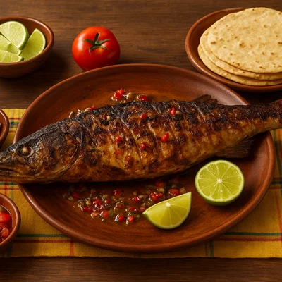 Pejelagarto asado – Gegrillter Knochenhecht aus Tabasco