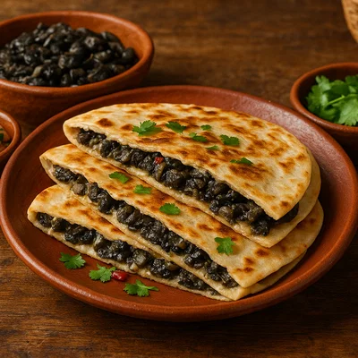 Quesadillas mit Huitlacoche (Maisbrand-Pilz)