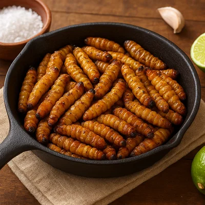 Gusanos de maguey – geröstete Agavenraupen