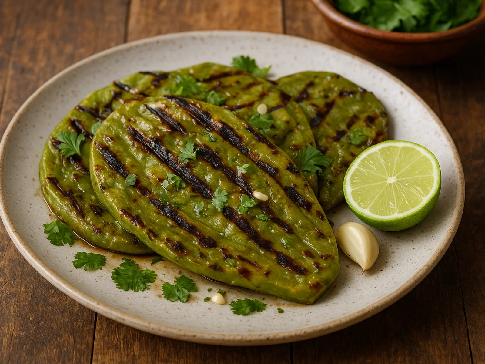 Nopales asados – Gegrillte Kaktusblätter