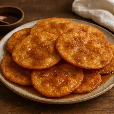 Knusprige Buñuelos mit Zimt-Zucker-Sirup