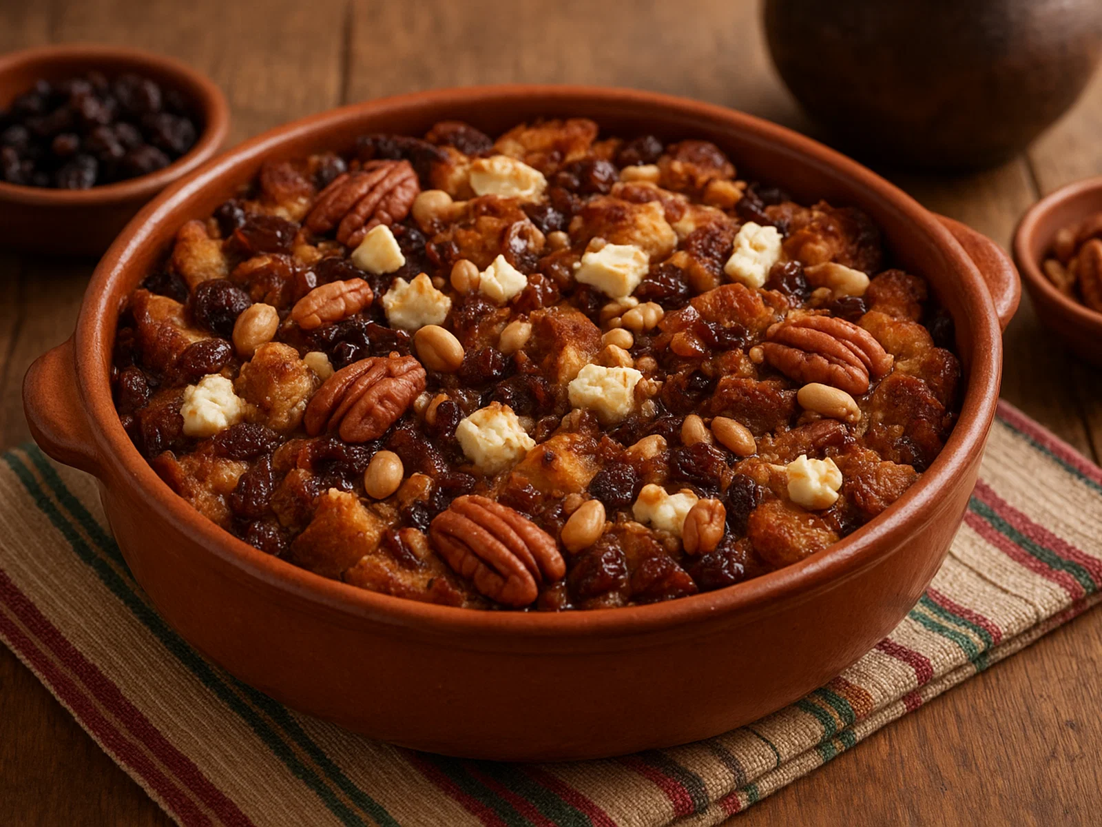 Capirotada – Mexikanischer Brotpudding mit Piloncillo, Nüssen und Käse
