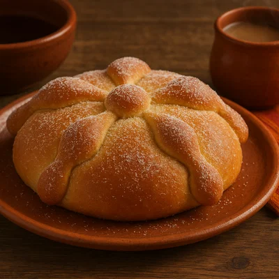 Pan de Muerto – mexikanisches Süßes Hefebrot