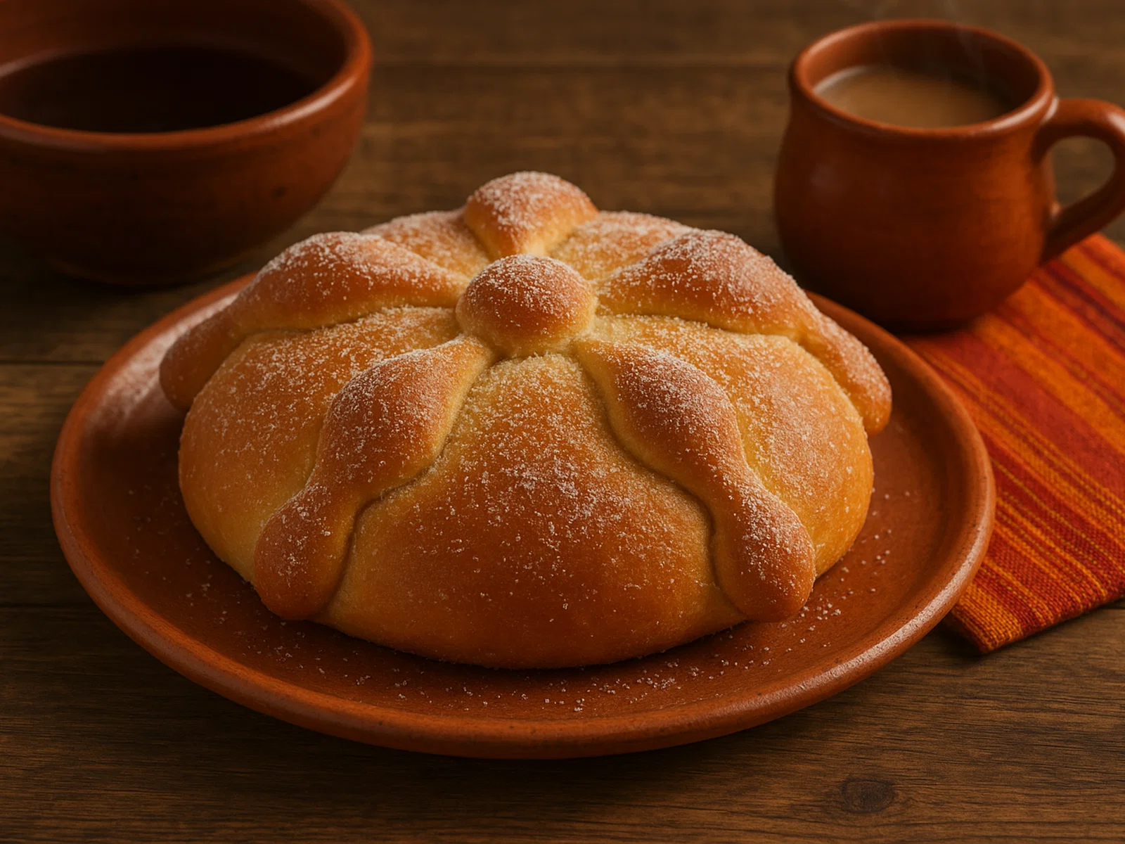 Pan de Muerto – mexikanisches Süßes Hefebrot