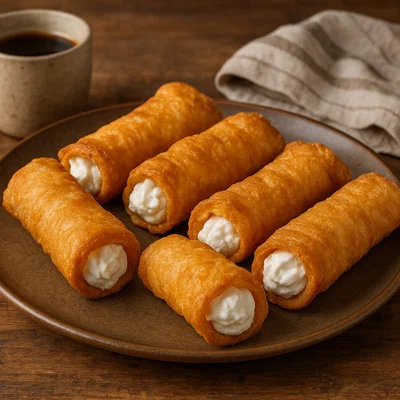 Gaznates – Frittierte Teigröllchen mit Baisercreme