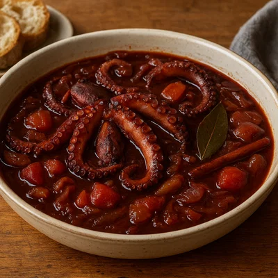 Oktapodi Krasato – Oktopus in Rotwein geschmort