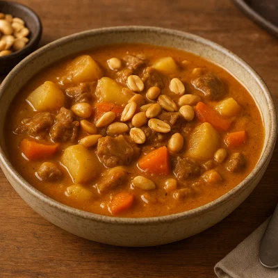 Massaman-Curry mit Erdnüssen und Kartoffeln