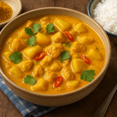 Gaeng Kari – Thailändisches gelbes Curry mit Kurkuma und Kartoffeln