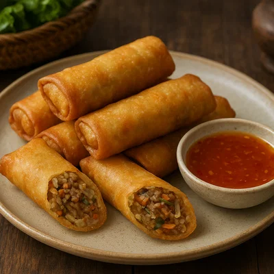 Poh Pia Tod – knusprig frittierte Thai-Frühlingsrollen