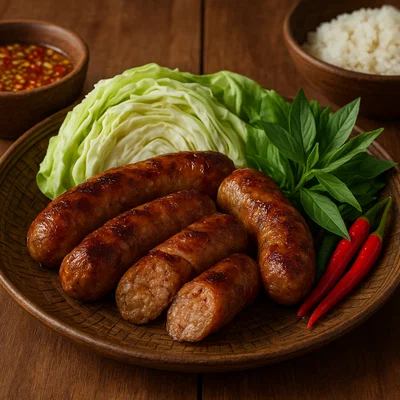 Sai Krok Isan – fermentierte saure Schweinswurst