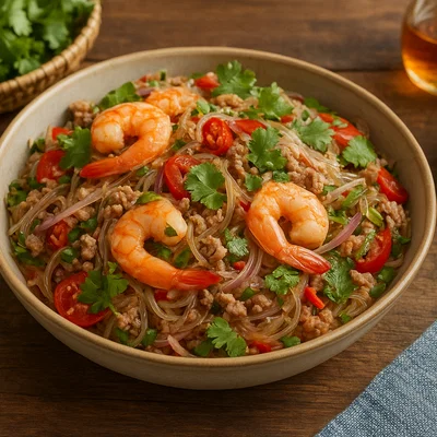 Yam Woon Sen – scharfer thailändischer Glasnudelsalat