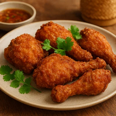 Gai Tod – Thailändisches frittiertes mariniertes Hähnchen