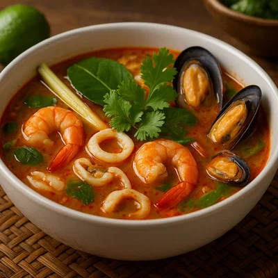 Tom Yum Talay – scharf-saure Meeresfrüchtesuppe