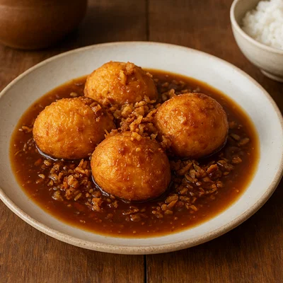 Khai Look Koei – Frittierte Eier in Tamarindensoße