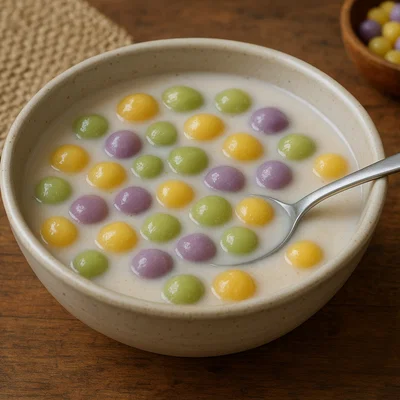 Bua Loy – Thailändische Klebreisbällchen in warmer Kokosmilch