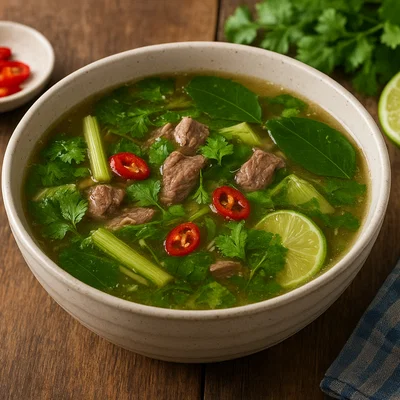 Tom Zap – Scharfe Klare Kräutersuppe