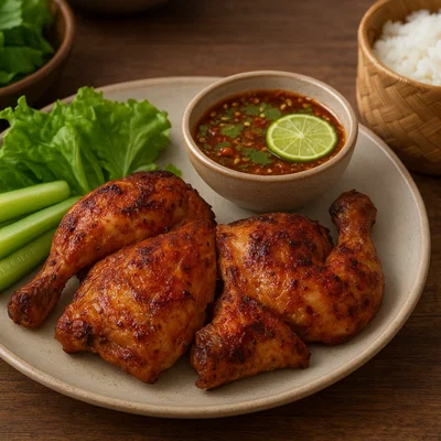 Kai Yang Isan – Thailändisches Isan-Grillhähnchen mit Dip