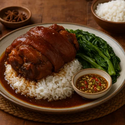 Khao Kha Moo Trang – Geschmorte Schweinshaxe nach Trang-Art