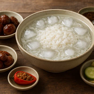 Khao Chae – Thailändischer Reis in duftendem Eiswasser mit Beilagen