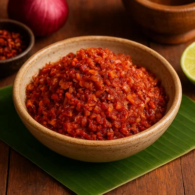 Katta Sambol – scharfes sri-lankisches Chili-Zwiebel-Relish