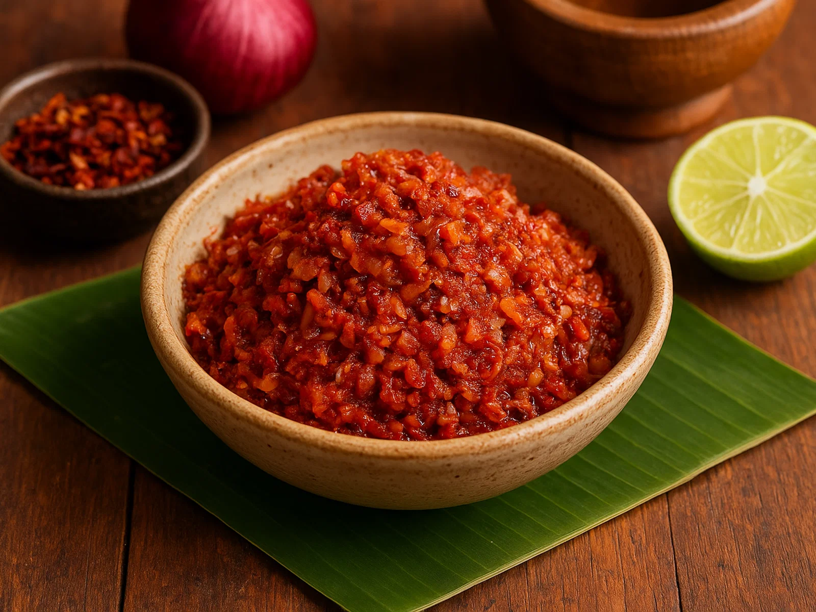 Katta Sambol – scharfes sri-lankisches Chili-Zwiebel-Relish