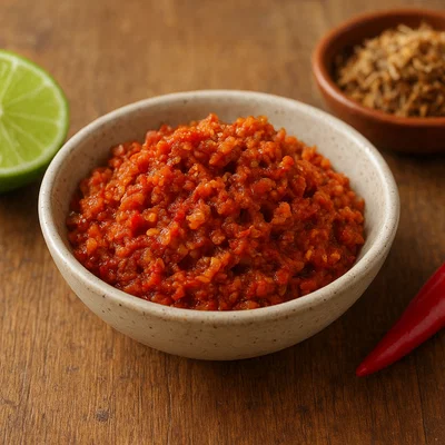 Lunu Miris – scharfe sri-lankische Chili-Zwiebel-Paste mit Maldive-Fisch