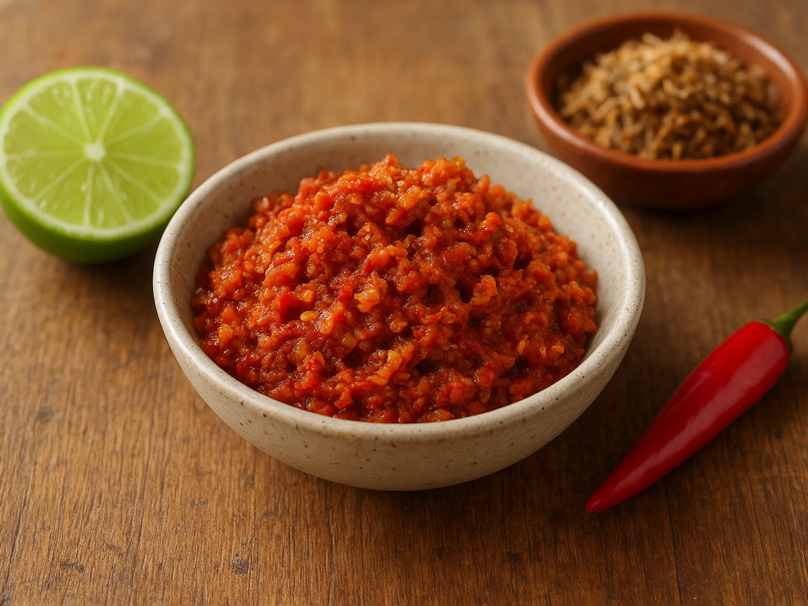 Lunu Miris – scharfe sri-lankische Chili-Zwiebel-Paste mit Maldive-Fisch