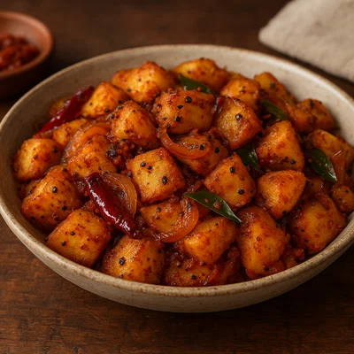 Ala Thel Dala – Sri-lankische würzig gebratene Kartoffeln mit Chili