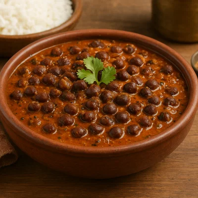 Kadala – gewürzte schwarze Kichererbsen mit Kokos