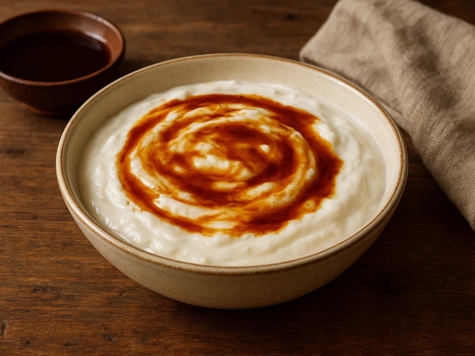 Büffeljoghurt mit Palmensirup (Curd and Treacle)