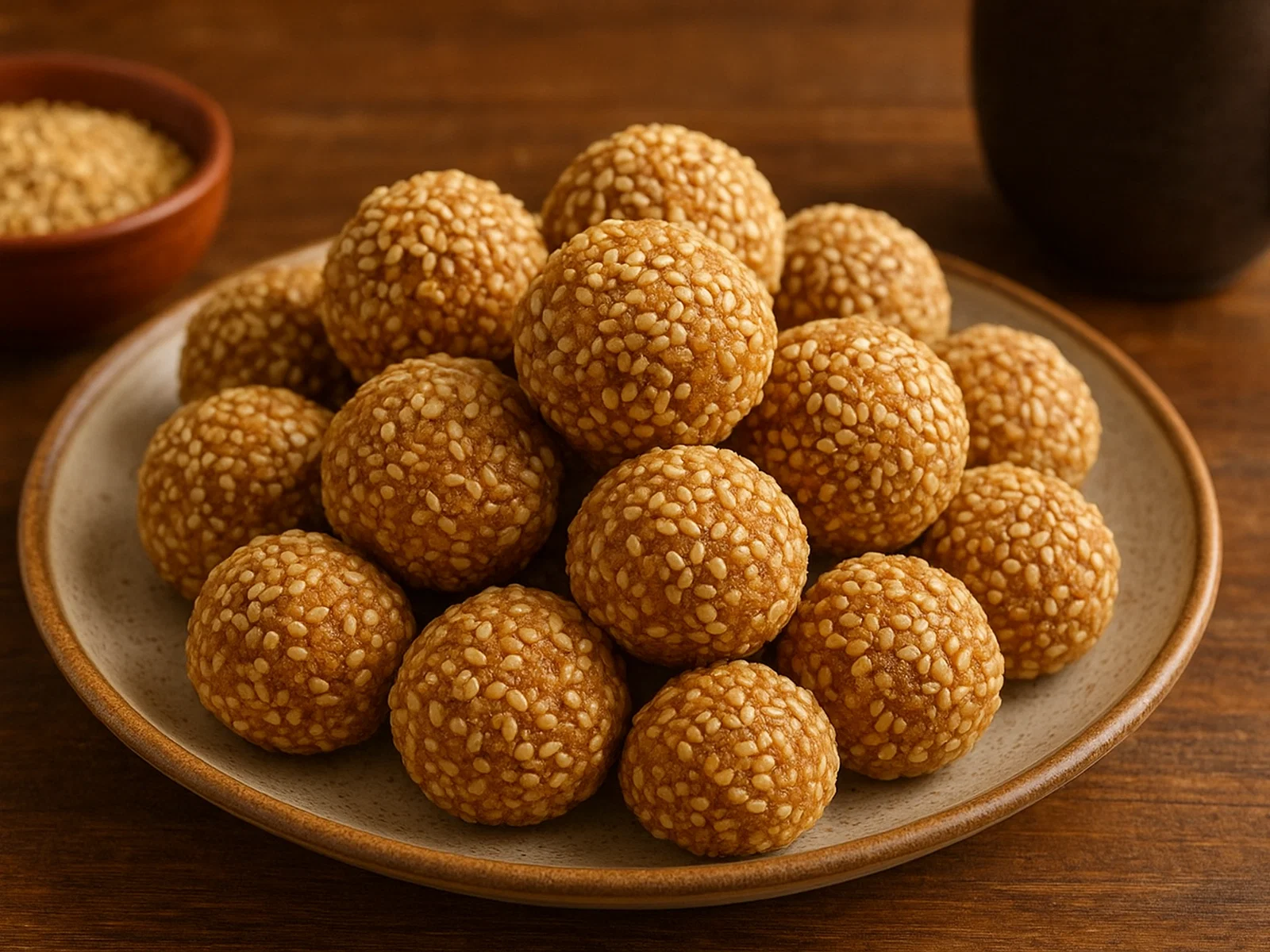 Thala Guli – Singhalesische Sesam-Palmzucker-Kugeln